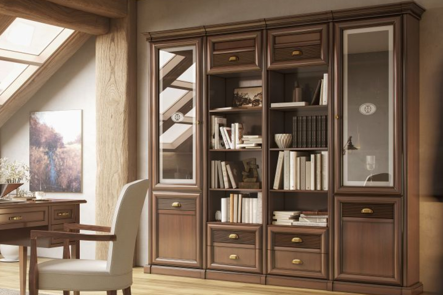 Книжные шкафы - изображение №5 "Шкаф Изотта"  на www.Angstrem-mebel.ru