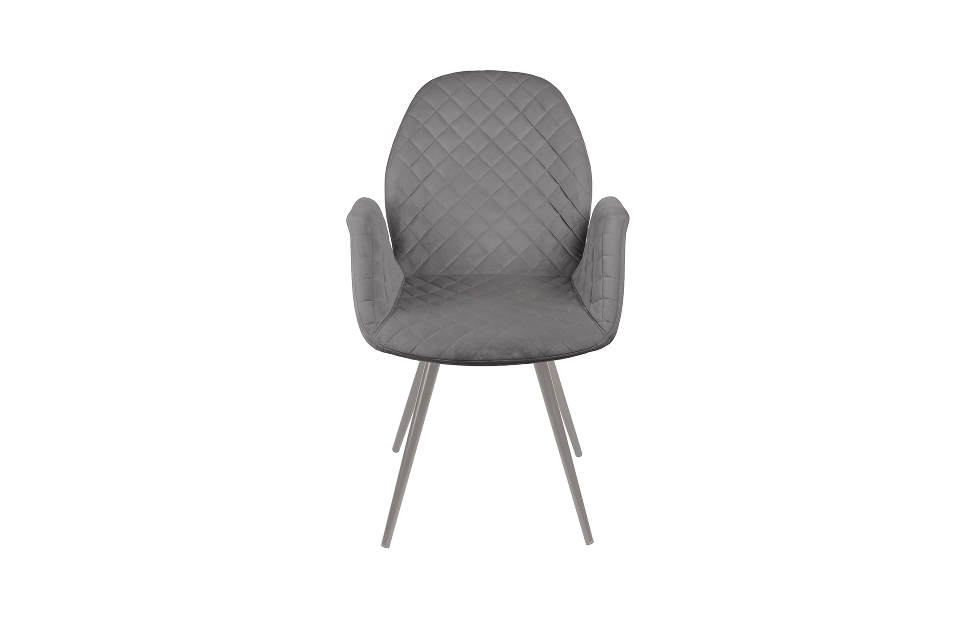 Кухонные стулья - изображение №3 "Стул-кресло Сохо поворотный серый / опоры серые"  на www.Angstrem-mebel.ru