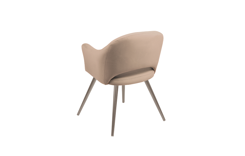 Кухонные стулья - изображение №3 "Стул-кресло Грейс поворотный бежевый / опоры капучино"  на www.Angstrem-mebel.ru